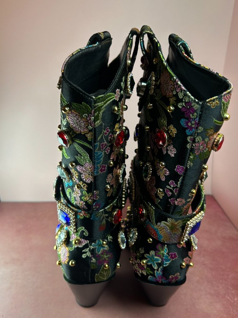 AZALEA WANG DILIGENT WESTERN MID CALF BOOTS (8.5) - Picture 8 of 16